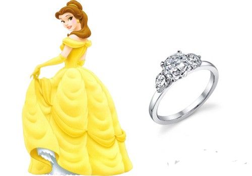 Disney Princess series Diamond Engagement Rings Cinderella