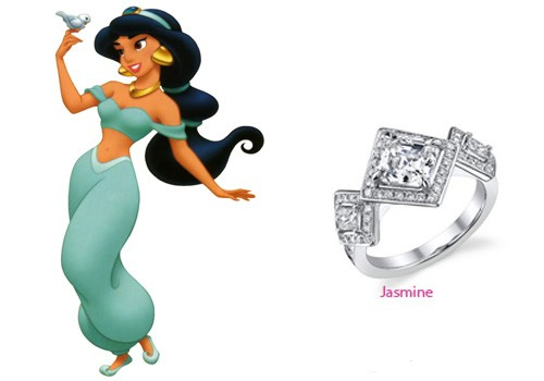 Disney Princess series Diamond Engagement Rings Ariel